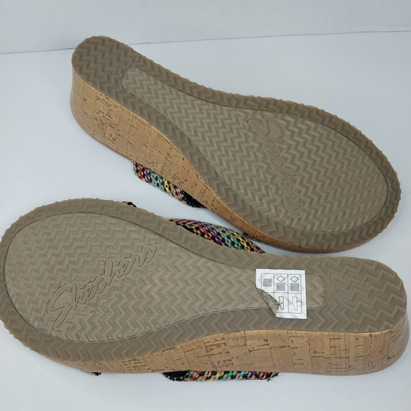 Skechers Beverly Delighted Womens 10 Luxe Foam Rainbow Woven Open Toe Sandals - Picture 9 of 9